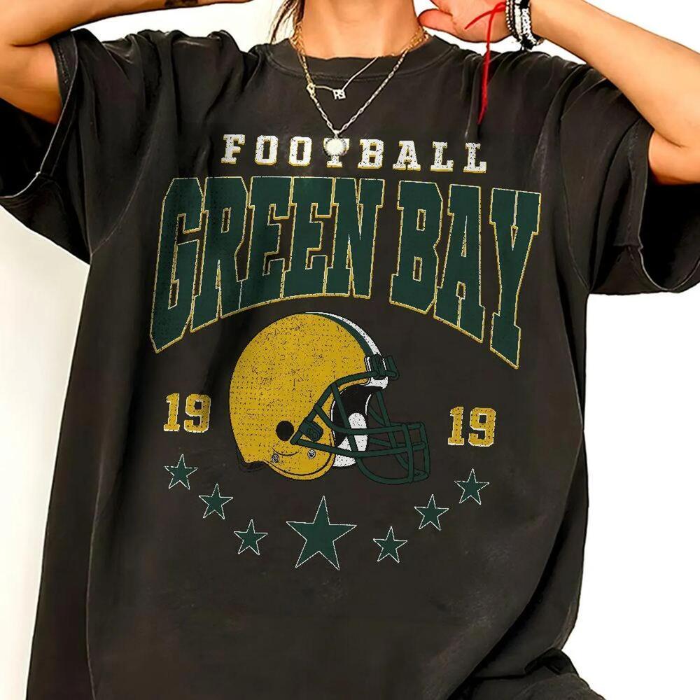 Green Bay Football Shirt Retro Football American Funny Gift Fan 90S Bootleg